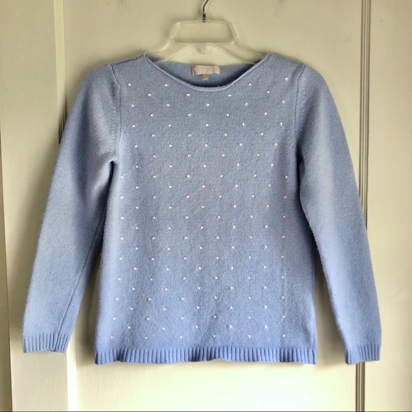 Benedetta B. Sweaters - Benedetta B. Light Blue Polka Dot Sweater
